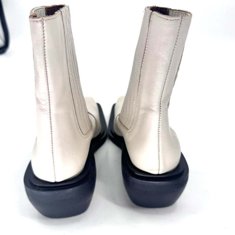 Alohas Boots Short Ranch Leather 7.5 Cream Cowboy - Picture 6 of 8